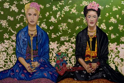 Blood and water, from the series My bond with Frida Kahlo - a Paint Artowrk by Nastazja Staniszewska